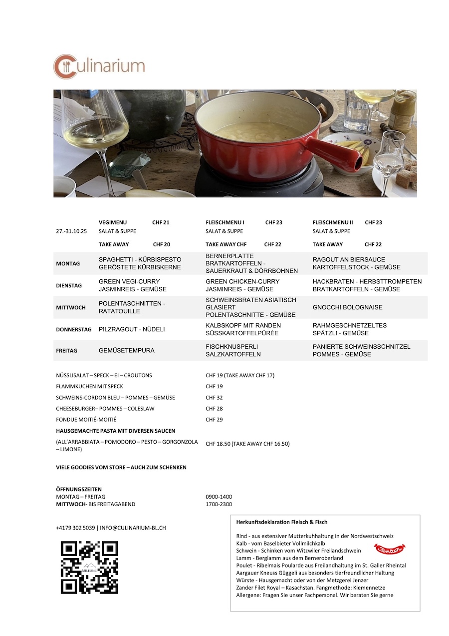 Aktuelles Menu